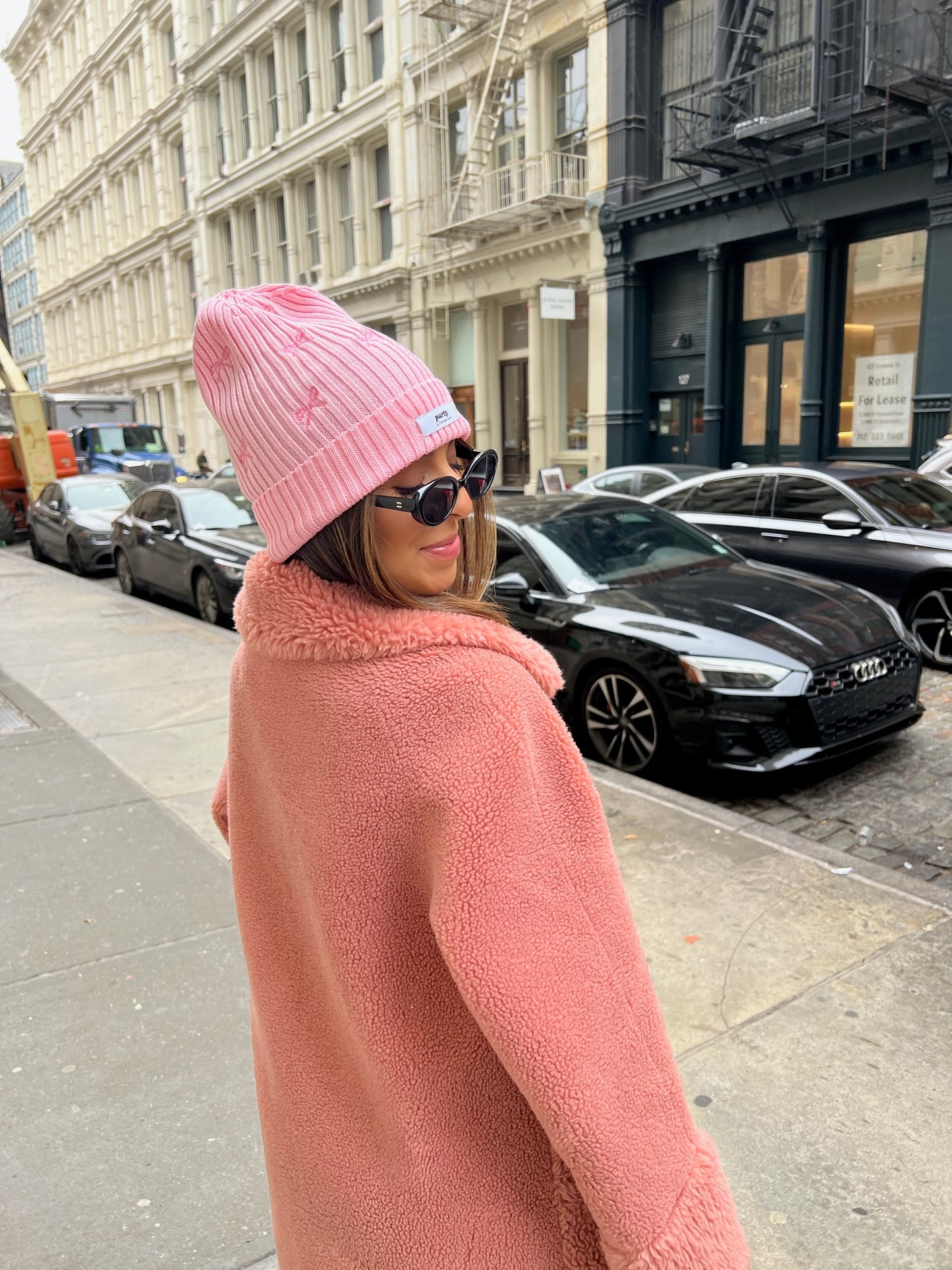 Pink Bow Party Beanie