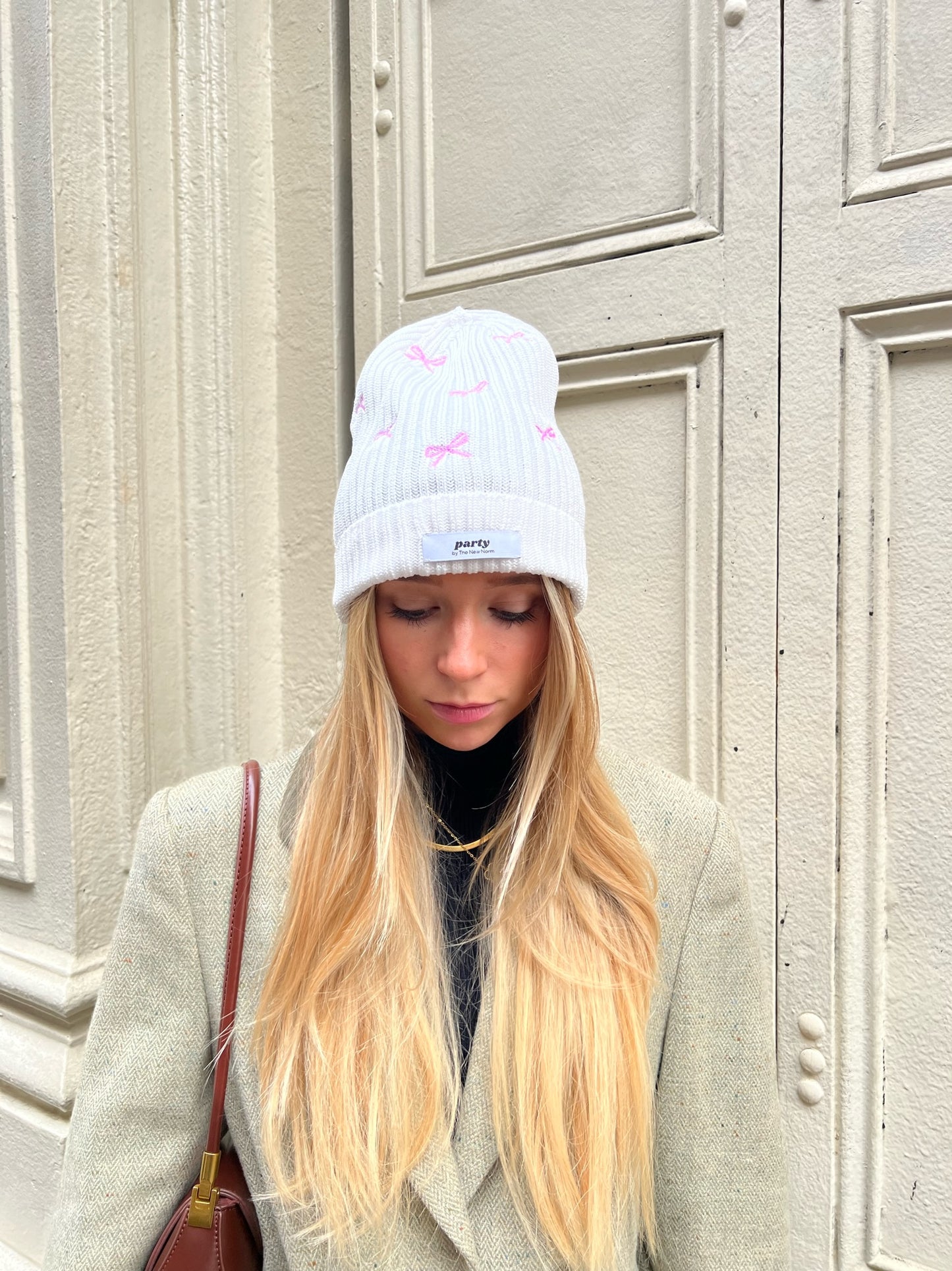 Lavender Bow Party Beanie