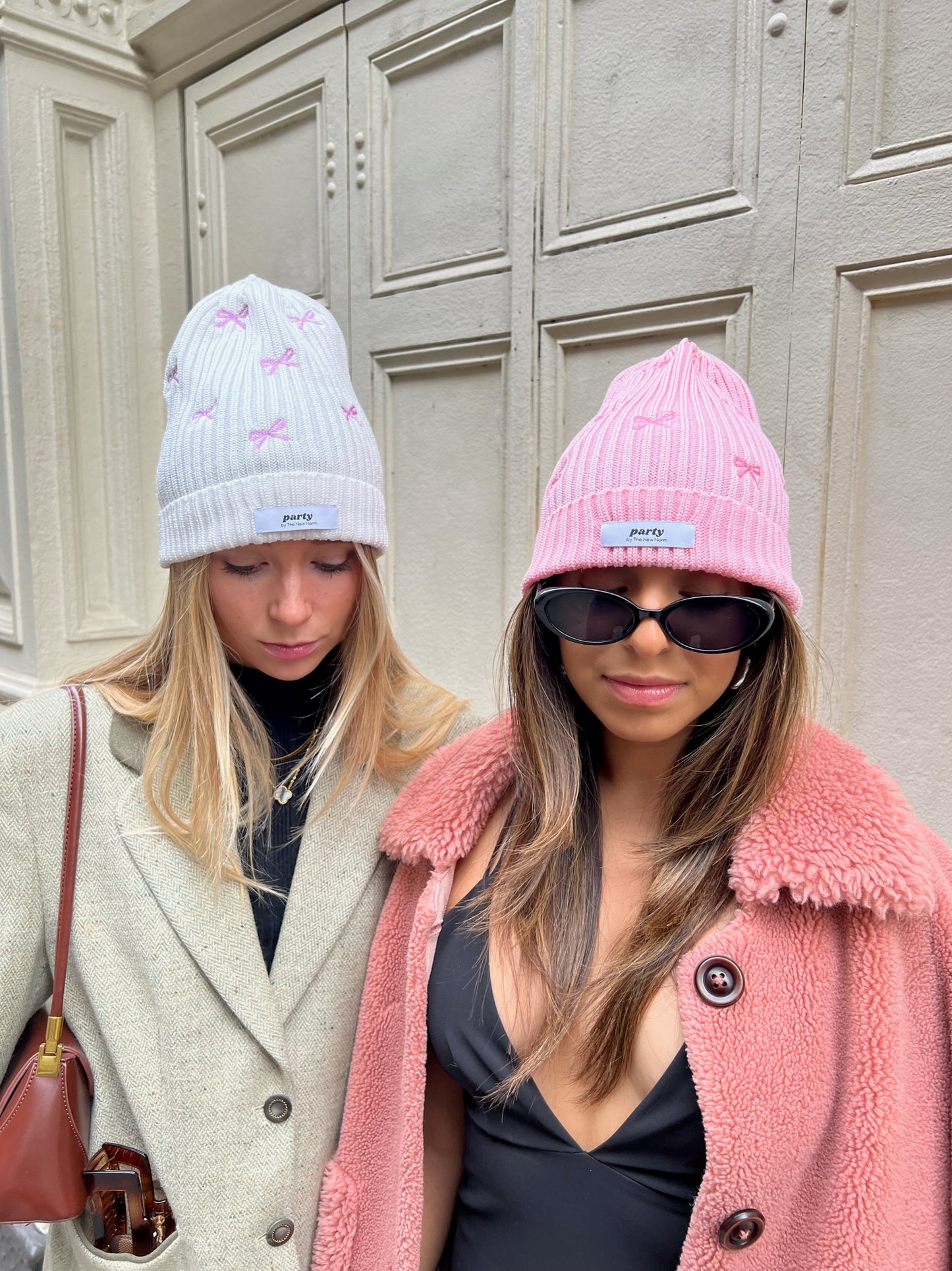 Pink Bow Party Beanie